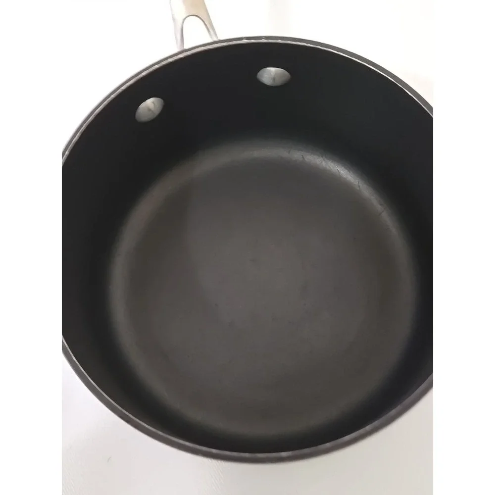 Vtg Calphalon 87012 2 Qt Saucepan w/ Stainless Steel Lid Hard Anodized USA